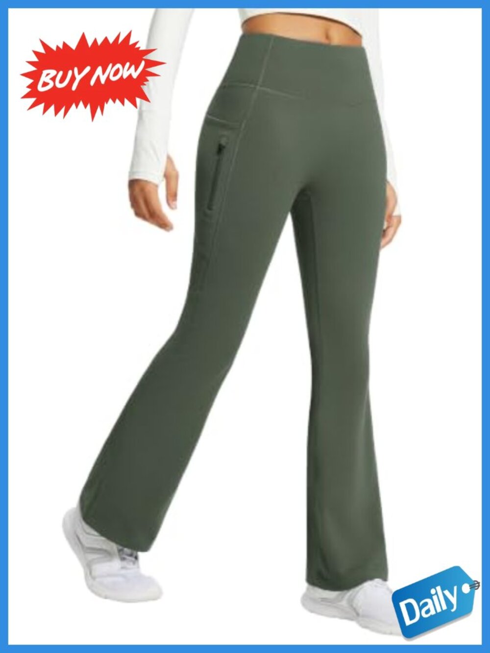 Fleece Lined Water Resistant High Waist Bootcut Yoga Pants